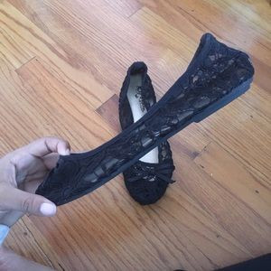 black flats- lace